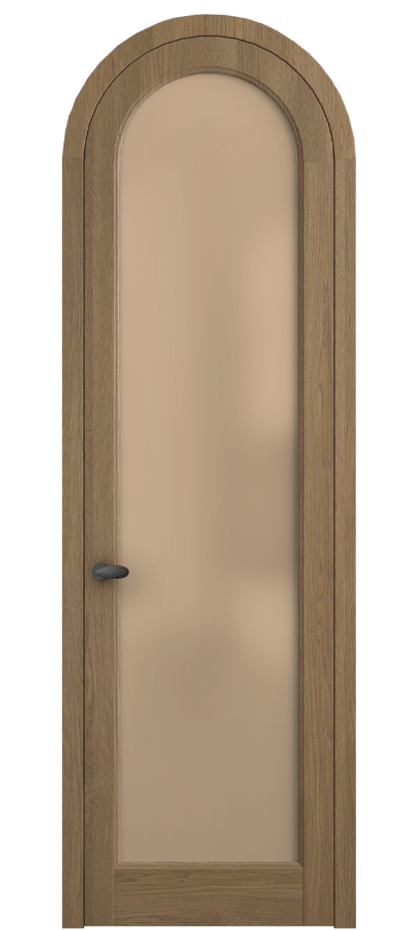 Межкомнатная дверь Палаццо 6814 Дуб мускатный матовый Сатинированное оранжевое стекло, триплекс Цена 300440 сом | Volhovec