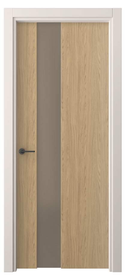 Межкомнатная дверь Freedom 4224 Жемчужный дуб Сатинированное бронзовое стекло, триплекс Цена 59400 сом | Volhovec