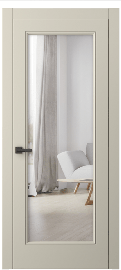 Межкомнатная дверь Linea 8300 Матовый бежево-серый Двустороннее зеркало, триплекс Цена 89340 сом | Volhovec