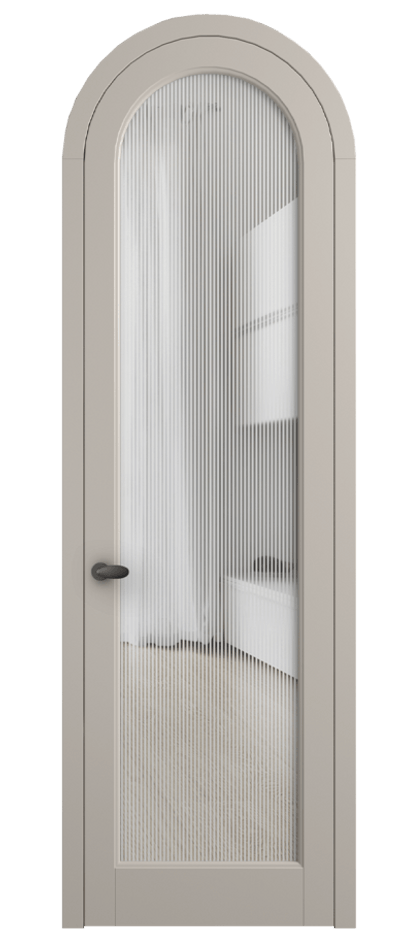 Межкомнатная дверь Палаццо 6814 Матовый светло-бежевый Рифлёное стекло "Дюна", триплекс Цена 190970 сом | Volhovec