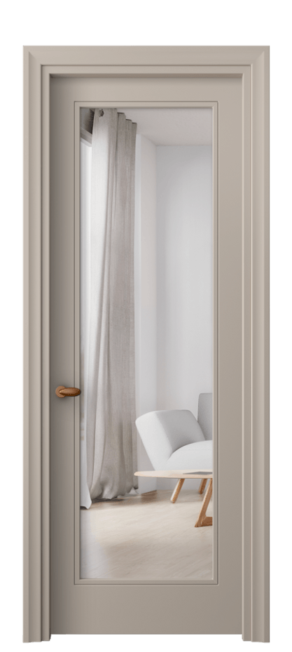 Межкомнатная дверь Esse 8502 Матовый бисквитный Двустороннее зеркало, триплекс Цена 72299 ₽ | Volhovec