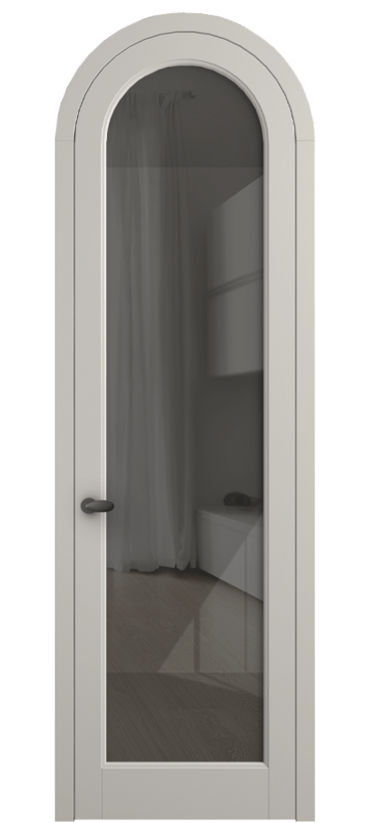 Межкомнатная дверь Палаццо 6814 Матовый облачно-серый Рефлективное серое стекло "Стопсол", калёное Цена 193880 сом | Volhovec