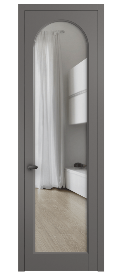 Межкомнатная дверь Палаццо 6804 Матовый классический серый Прозрачное стекло Цена 141270 сом | Volhovec