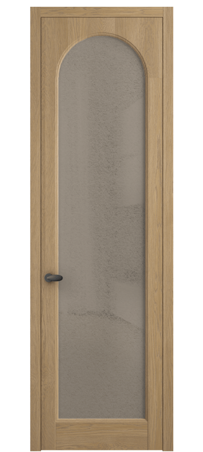 Межкомнатная дверь Палаццо 6804 Дуб соломенный матовый Фактурное бронзовое стекло "Лёд", триплекс Цена 224560 сом | Volhovec