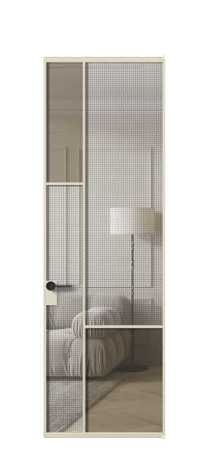 Дверь межкомнатная Mosaic АЛПЛ041.13 Алюминий бежево-серый Декоративное стекло с сеткой "Mesh silver", триплекс, 6 мм + Прозрачное бронзовое стекло, триплекс Без короба АБСР Цена 171870 Стоимость комплекта двери включает:
1. Полотно (600/650/700/750/800/850/900/950*2000-2400 мм).
2. Короб
3. Комплект фурнитуры (2 торцевые петли и магнитный замок с ответной планкой). Фабрика дверей Волховец 8 (800) 551 43 19 Межкомнатная дверь Mosaic АЛПЛ041.13 Алюминий бежево-серый Декоративное стекло с сеткой "Mesh silver", триплекс, 6 мм + Прозрачное бронзовое стекло, триплекс Цена 171870 ₽ | Volhovec