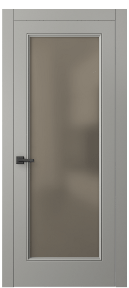 Межкомнатная дверь Linea 8300 Матовый нейтральный серый Сатинированное бронзовое стекло, триплекс Цена 108760 сом | Volhovec