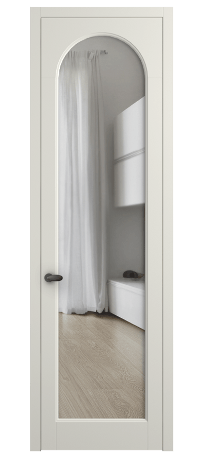 Межкомнатная дверь Палаццо 6804 Матовый жемчужный Прозрачное стекло Цена 141270 сом | Volhovec