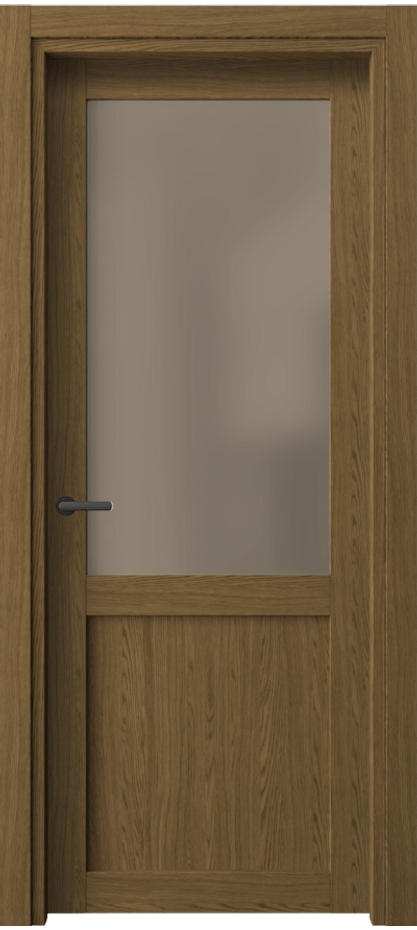 Межкомнатная дверь Нео 2122 Торфяной дуб Сатинированное бронзовое стекло, триплекс Цена 17910 сом | Volhovec