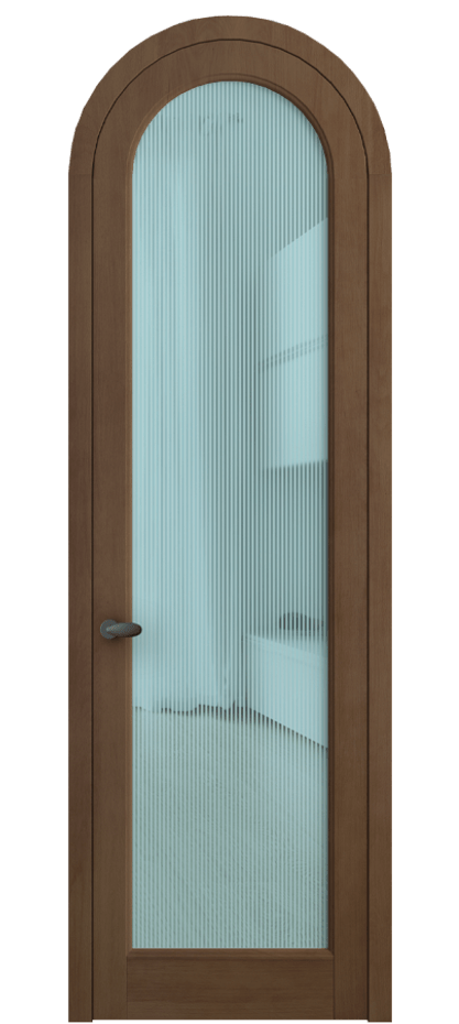 Межкомнатная дверь Палаццо 6814 Бук тёмный матовый Рифлёное голубое стекло "Дюна", триплекс Цена 258790 сом | Volhovec