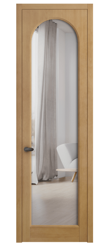 Межкомнатная дверь Палаццо 6804 Бук натуральный матовый Двустороннее зеркало, триплекс Цена 179490 сом | Volhovec