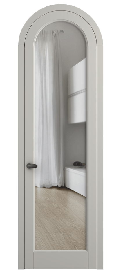 Межкомнатная дверь Палаццо 6814 Матовый тёплый серый Прозрачное стекло Цена 182230 сом | Volhovec