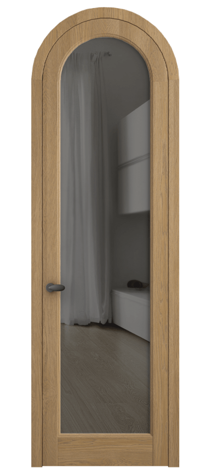 Межкомнатная дверь Палаццо 6814 Дуб пшеничный матовый Прозрачное серое стекло, триплекс Цена 300440 сом | Volhovec