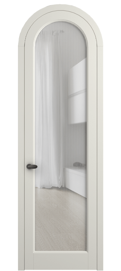 Межкомнатная дверь Палаццо 6814 Матовый жемчужный Рифлёное стекло "Дюна", триплекс Цена 190970 сом | Volhovec