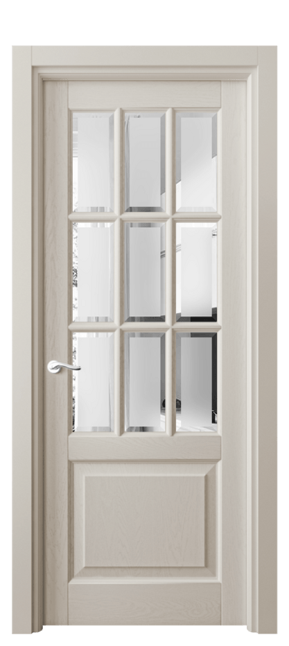 Межкомнатная дверь Лигнум 0748 Дуб светло-бежевый Сатинированное стекло с фацетом Цена 234710 сом | Volhovec