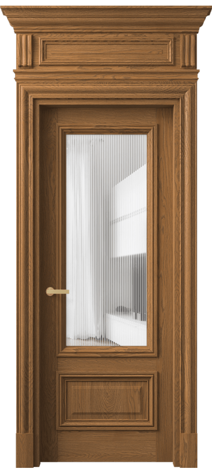 Межкомнатная дверь Антик 7306 Дуб пряный матовый Рифлёное стекло "Дюна", триплекс Цена 391590 сом | Volhovec