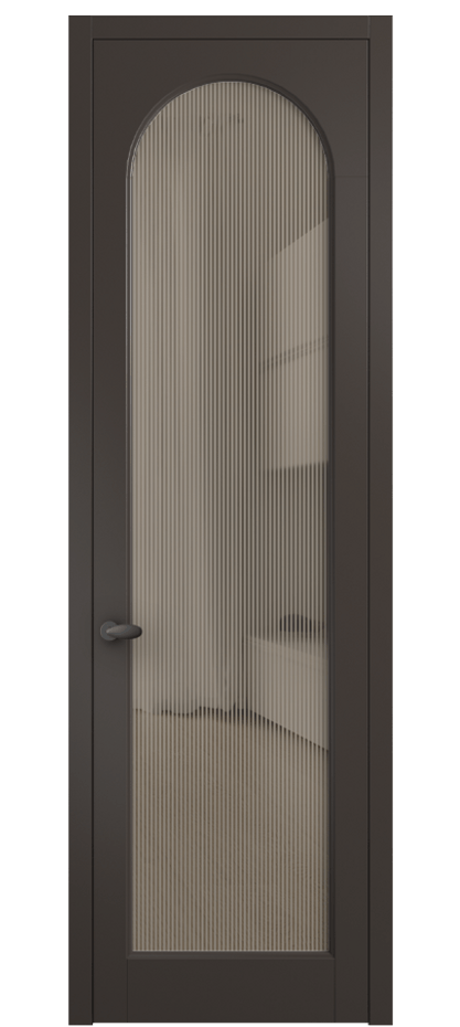 Межкомнатная дверь Палаццо 6804 Матовый антрацит Рифлёное бронзовое стекло "Дюна", триплекс Цена 150010 сом | Volhovec