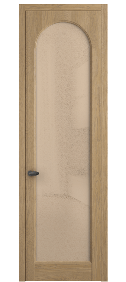 Межкомнатная дверь Палаццо 6804 Дуб соломенный матовый Фактурное оранжевое стекло "Лёд", триплекс Цена 230820 сом | Volhovec