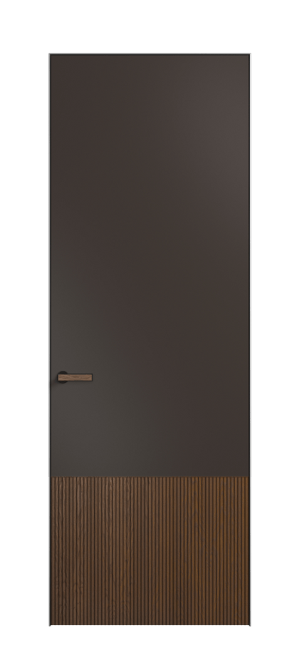 Межкомнатная дверь Velvet 8202 Дуб каштановый матовый - Матовый антрацит. Цена 179280  | Volhovec
