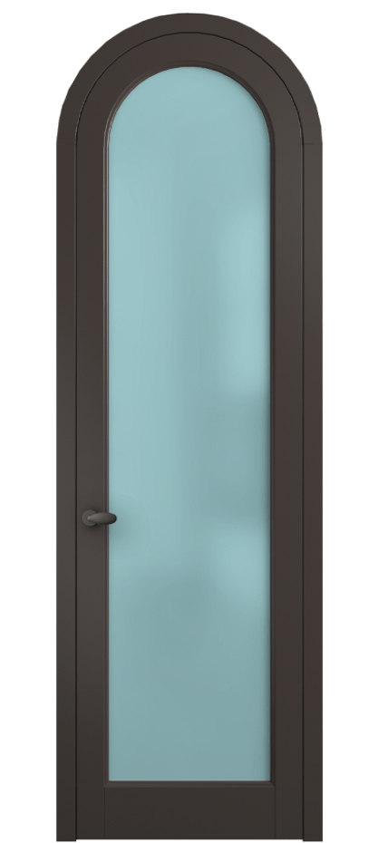 Межкомнатная дверь Палаццо 6814 Матовый антрацит Сатинированное голубое стекло, триплекс Цена 182230 сом | Volhovec