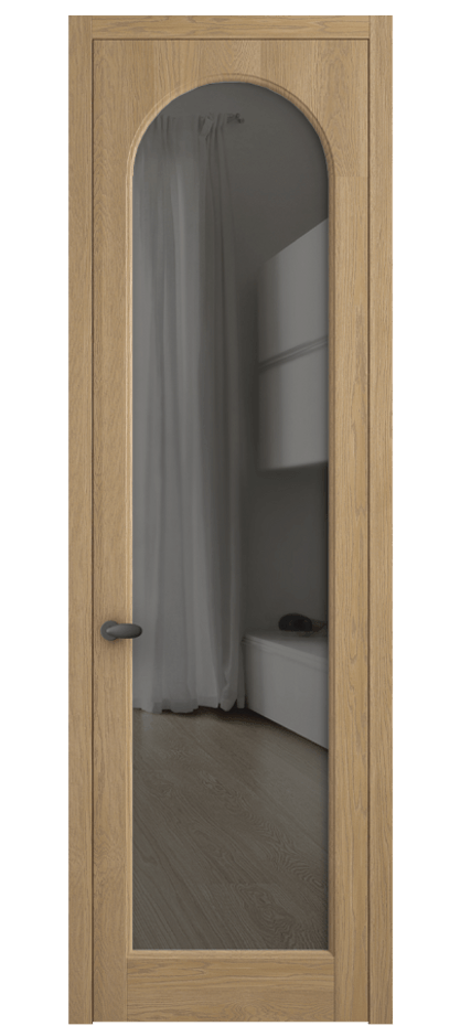 Межкомнатная дверь Палаццо 6804 Дуб соломенный матовый Прозрачное серое стекло, триплекс Цена 215820 сом | Volhovec