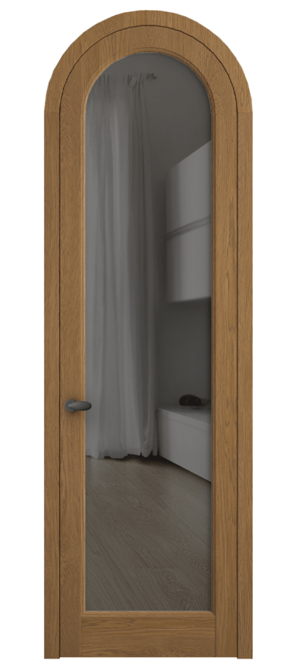 Межкомнатная дверь Палаццо 6814 Дуб пряный матовый Прозрачное серое стекло, триплекс Цена 11000 AZE | Volhovec