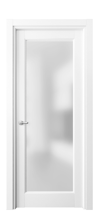 Межкомнатная дверь Тоскана Элегантэ 6300 Матовый белоснежный Сатинированное стекло Цена 134390 сом | Volhovec