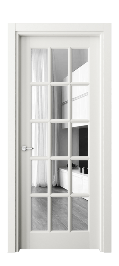 Межкомнатная дверь Тоскана Грильято 6311 Матовый серый Двустороннее зеркало, триплекс Цена 167290 сом | Volhovec