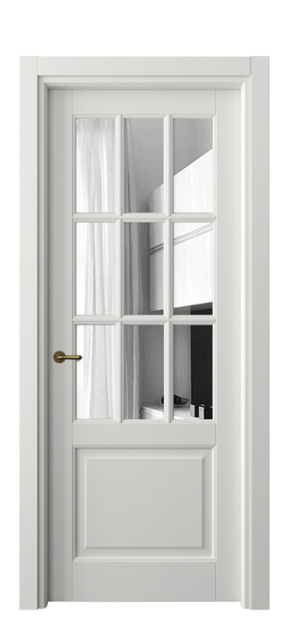 Межкомнатная дверь Тоскана Грильято 6312 Матовый светло-серый Двустороннее зеркало, триплекс Цена 167290 сом | Volhovec