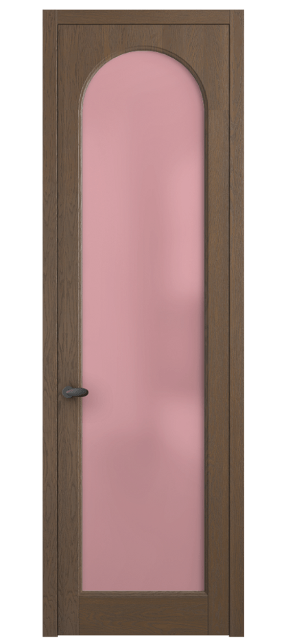 Межкомнатная дверь Палаццо 6804 Дуб туманный матовый Сатинированное розовое стекло, триплекс Цена 222080 сом | Volhovec