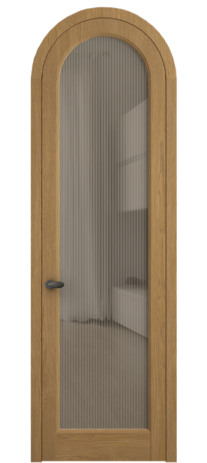 Межкомнатная дверь Палаццо 6814 Дуб солнечный матовый Рифлёное бронзовое стекло "Мору", триплекс Цена 312090 сом | Volhovec