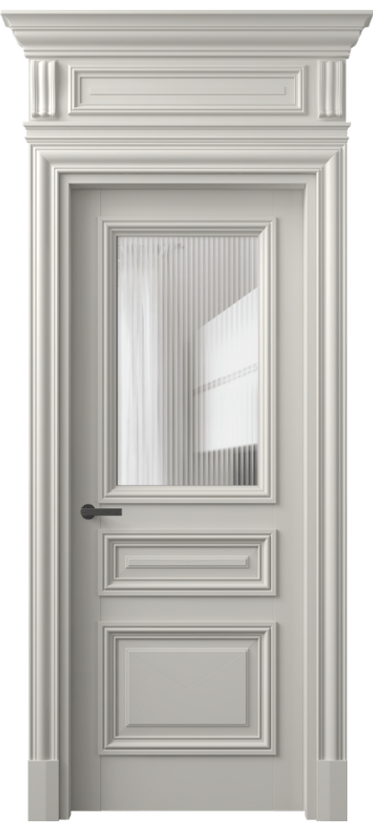 Межкомнатная дверь Антик 7304 Матовый тёплый серый Рифлёное стекло "Мору", триплекс Цена 245060 сом | Volhovec