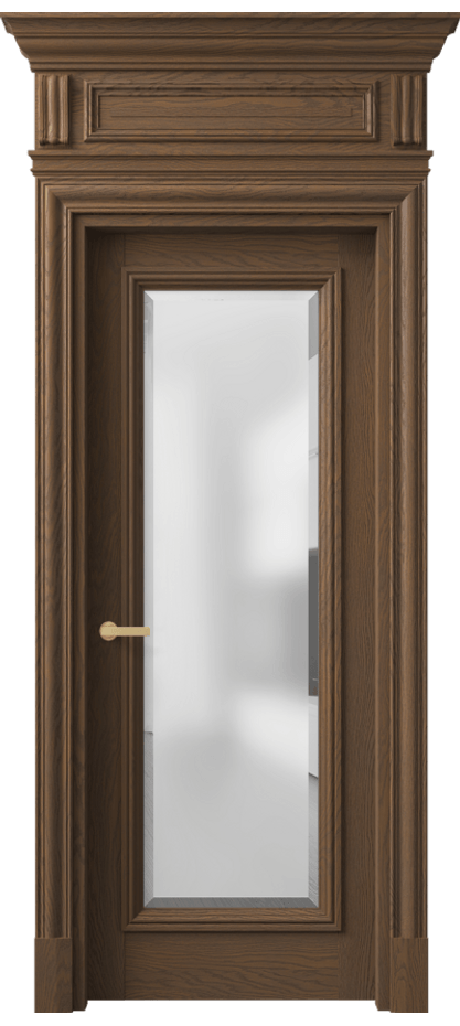 Межкомнатная дверь Антик 7300 Дуб туманный матовый Сатинированное стекло с фацетом Цена 385770 сом | Volhovec