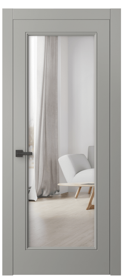 Межкомнатная дверь Linea 8300 Матовый нейтральный серый Двустороннее зеркало, триплекс Цена 89340 сом | Volhovec