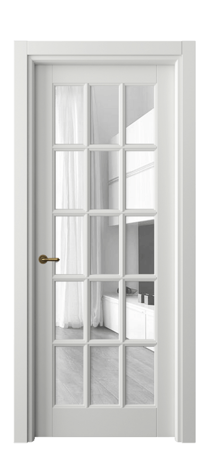 Межкомнатная дверь Toscana Grigliato 6311 Бук светло-серый Прозрачное стекло Цена 5950 AZE | Volhovec