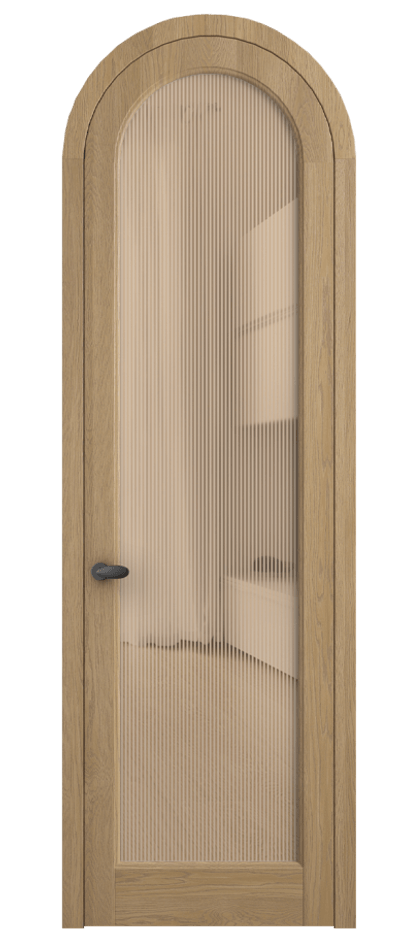Межкомнатная дверь Палаццо 6814 Дуб соломенный матовый Рифлёное оранжевое стекло "Дюна", триплекс Цена 309180.2 сом | Volhovec
