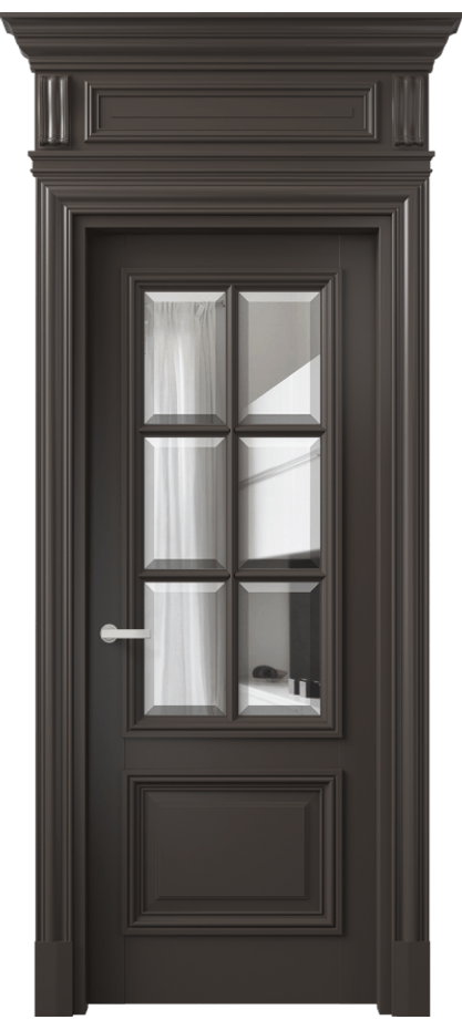 Межкомнатная дверь Antique 7312 Бук антрацит Прозрачное стекло с фацетом Цена 267920 сом | Volhovec