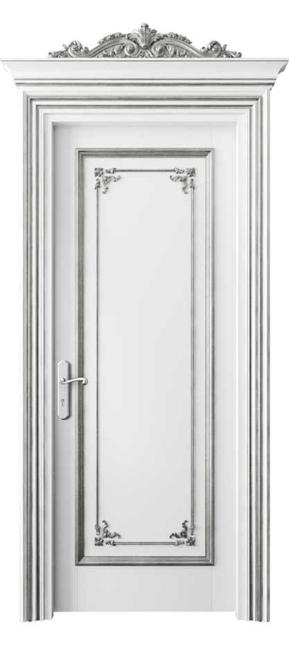 Межкомнатная дверь Imperial 6501 Бук белоснежный серебряный антик  Цена 267320 #CURRENCY# | Volhovec