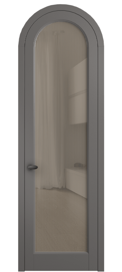 Межкомнатная дверь Палаццо 6814 Матовый классический серый Рифлёное бронзовое стекло "Дюна", триплекс Цена 190970 сом | Volhovec