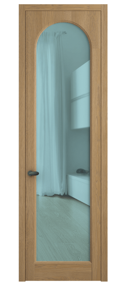 Межкомнатная дверь Палаццо 6804 Дуб пшеничный матовый Прозрачное голубое стекло, триплекс Цена 222080 сом | Volhovec