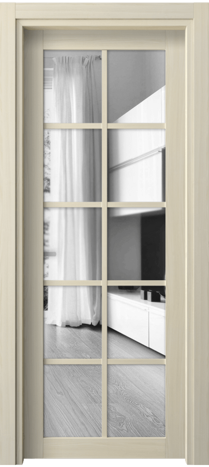Межкомнатная дверь Neo 2106 Молочный ясень Двустороннее зеркало, триплекс Цена 41350 сом | Volhovec