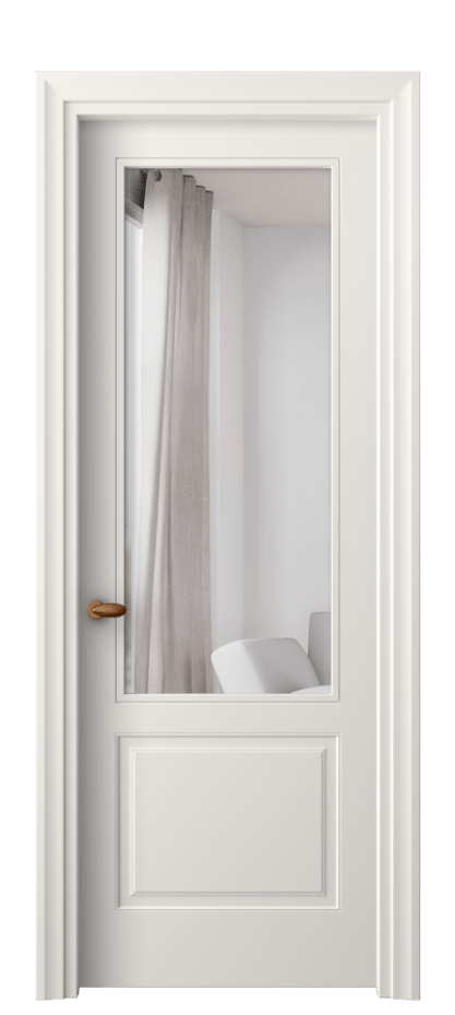 Межкомнатная дверь Эссе 8552 Матовый пудровый белый Двустороннее зеркало, триплекс Цена 105270 сом | Volhovec