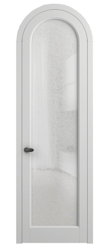 Межкомнатная дверь Палаццо 6814 Матовый белоснежный Фактурное стекло "Лёд", триплекс Цена 190970 сом | Volhovec