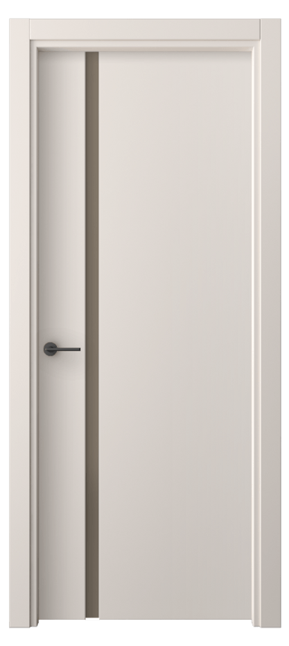 Межкомнатная дверь Фридом 4222 ПЭТ тёплый-белый Сатинированное бронзовое стекло, триплекс Цена 31749 ₽ | Volhovec