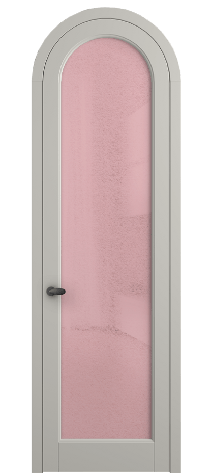Межкомнатная дверь Палаццо 6814 Матовый тёплый серый Фактурное розовое стекло "Лёд", триплекс Цена 190970 сом | Volhovec