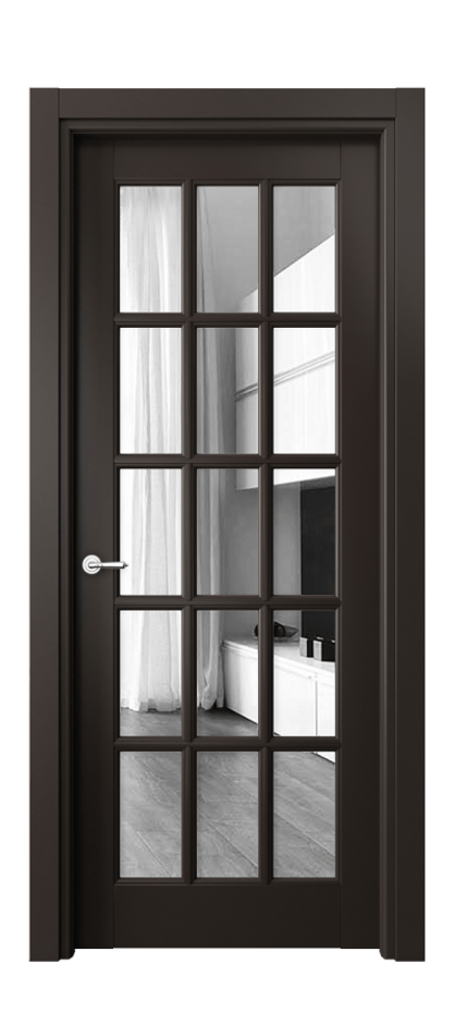 Межкомнатная дверь Тоскана Грильято 6311 Матовый антрацит Двустороннее зеркало, триплекс Цена 167290 сом | Volhovec