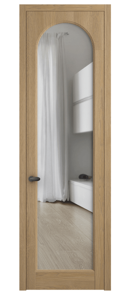 Межкомнатная дверь Палаццо 6804 Дуб соломенный матовый Прозрачное стекло Цена 222080 сом | Volhovec