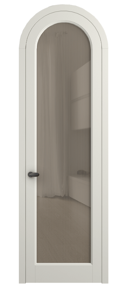 Межкомнатная дверь Палаццо 6814 Матовый жемчужный Рифлёное бронзовое стекло "Дюна", триплекс Цена 190970 сом | Volhovec