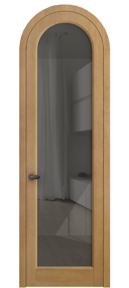 Межкомнатная дверь Палаццо 6814 Бук натуральный матовый Рефлективное серое стекло "Стопсол", калёное Цена 261700.6 сом | Volhovec