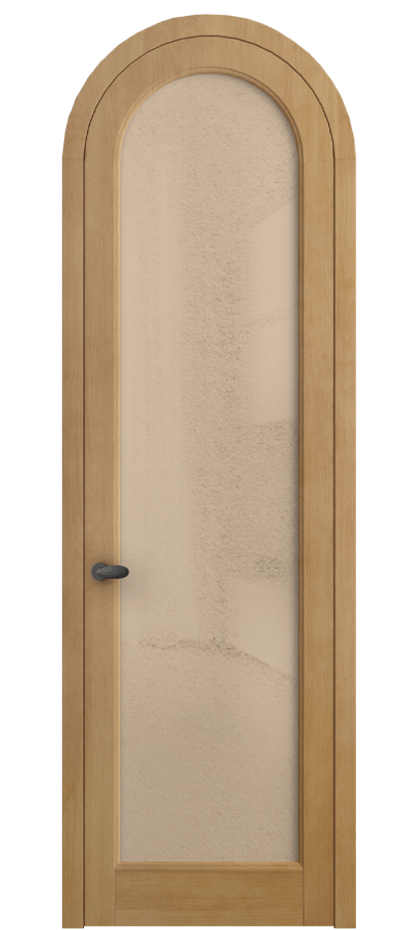 Межкомнатная дверь Палаццо 6814 Бук натуральный матовый Фактурное оранжевое стекло "Лёд", триплекс Цена 264030.2 сом | Volhovec