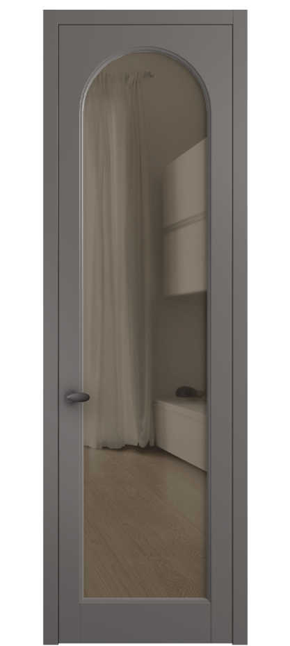 Межкомнатная дверь Палаццо 6804 Матовый классический серый Прозрачное бронзовое стекло, триплекс Цена 141270 сом | Volhovec